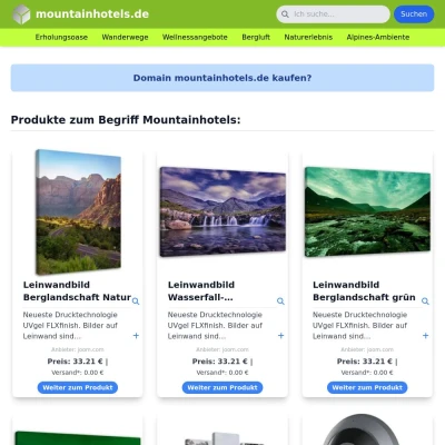 Screenshot mountainhotels.de