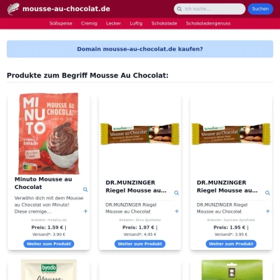 Screenshot mousse-au-chocolat.de