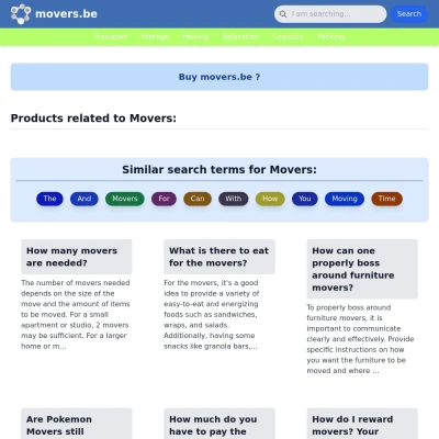 Screenshot movers.be