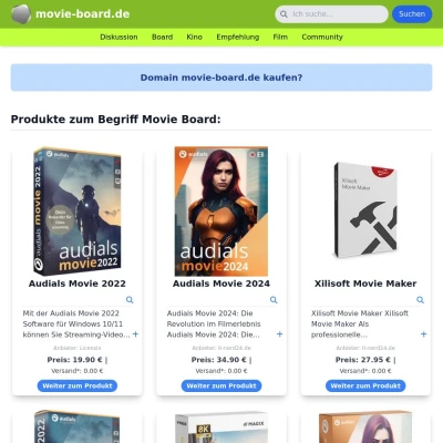 Screenshot movie-board.de