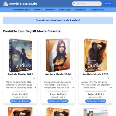 Screenshot movie-classics.de