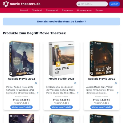 Screenshot movie-theaters.de