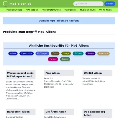 Screenshot mp3-alben.de