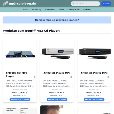 Screenshot mp3-cd-player.de