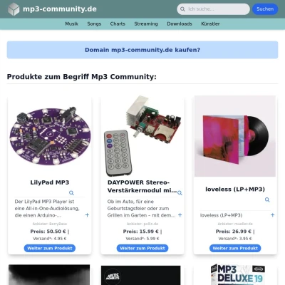Screenshot mp3-community.de