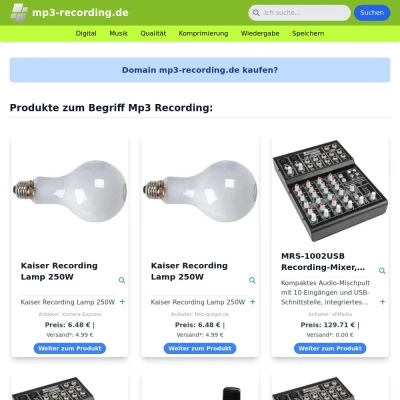 Screenshot mp3-recording.de