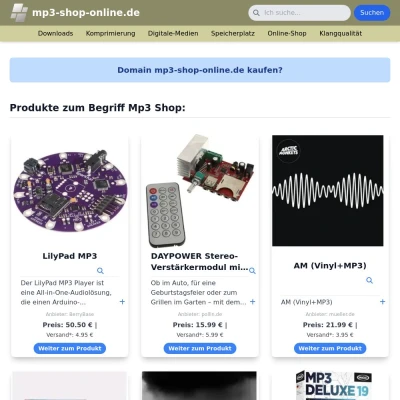 Screenshot mp3-shop-online.de