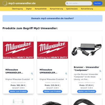Screenshot mp3-umwandler.de