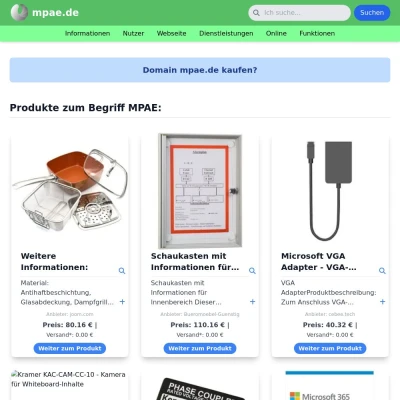 Screenshot mpae.de