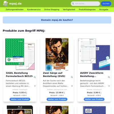 Screenshot mpaj.de