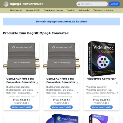 Screenshot mpeg4-converter.de