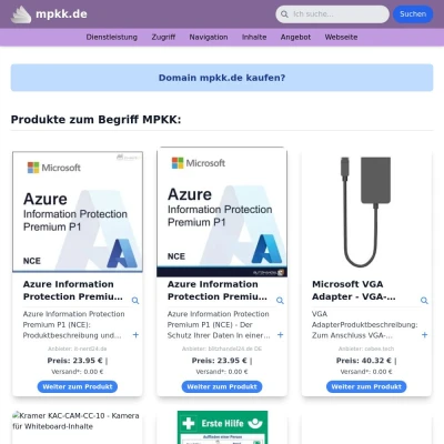 Screenshot mpkk.de