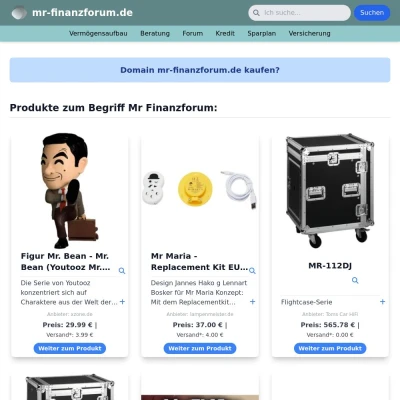 Screenshot mr-finanzforum.de