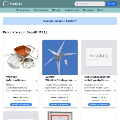 Screenshot msaj.de
