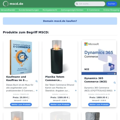 Screenshot mscd.de