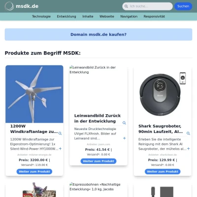 Screenshot msdk.de
