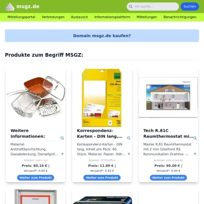Screenshot msgz.de
