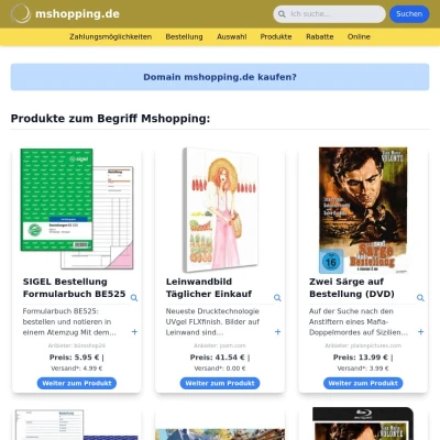 Screenshot mshopping.de