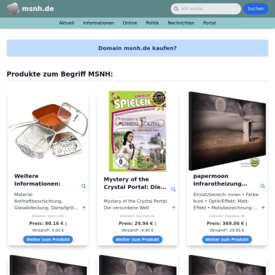 Screenshot msnh.de