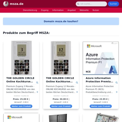 Screenshot msza.de