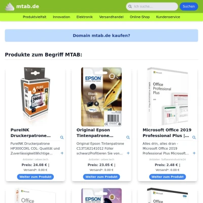 Screenshot mtab.de