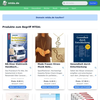 Screenshot mtda.de