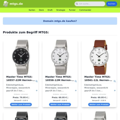 Screenshot mtgs.de