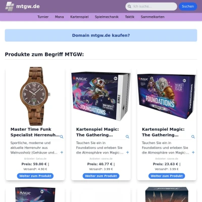 Screenshot mtgw.de
