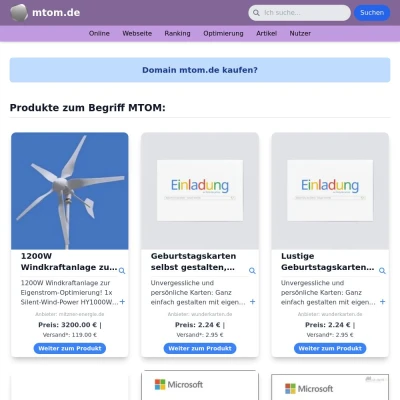Screenshot mtom.de