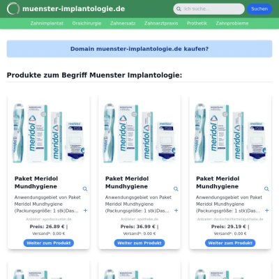 Screenshot muenster-implantologie.de