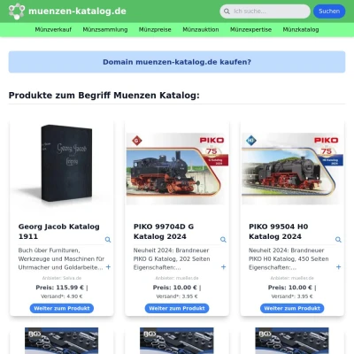 Screenshot muenzen-katalog.de