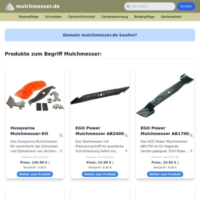 Screenshot mulchmesser.de