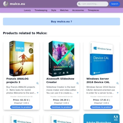 Screenshot mulco.eu