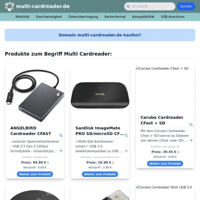 Screenshot multi-cardreader.de