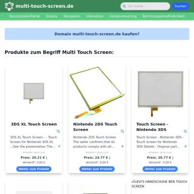 Screenshot multi-touch-screen.de