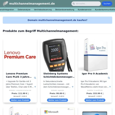 Screenshot multichannelmanagement.de