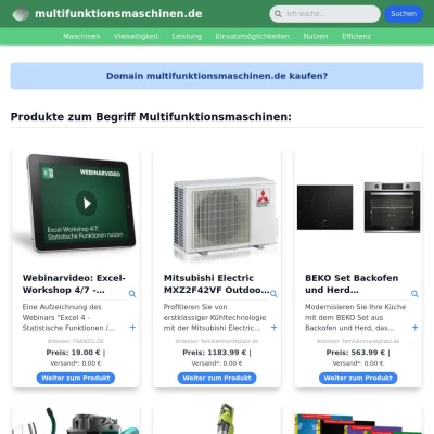 Screenshot multifunktionsmaschinen.de