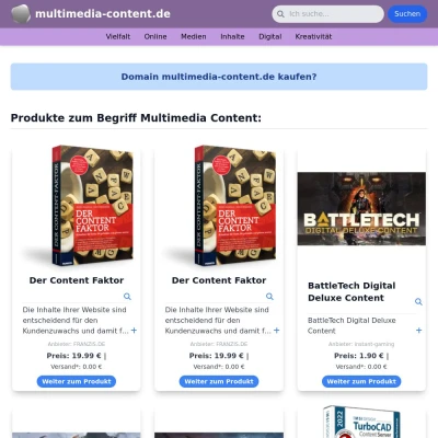 Screenshot multimedia-content.de