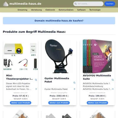 Screenshot multimedia-haus.de