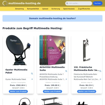 Screenshot multimedia-hosting.de
