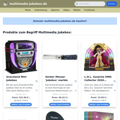 Screenshot multimedia-jukebox.de