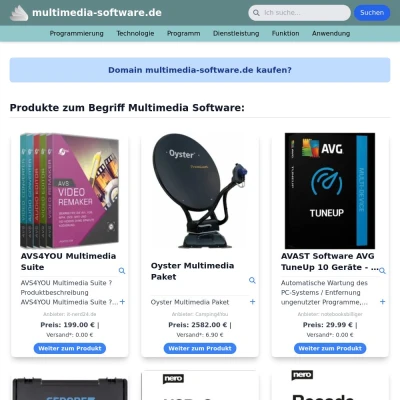 Screenshot multimedia-software.de