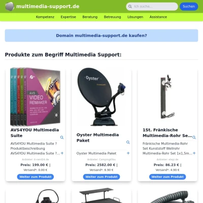 Screenshot multimedia-support.de