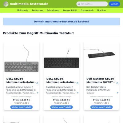 Screenshot multimedia-tastatur.de