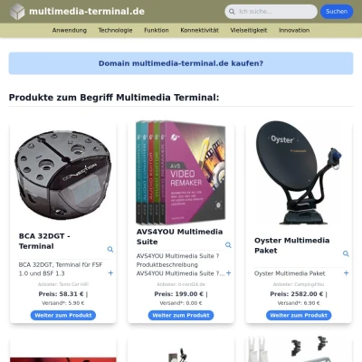 Screenshot multimedia-terminal.de