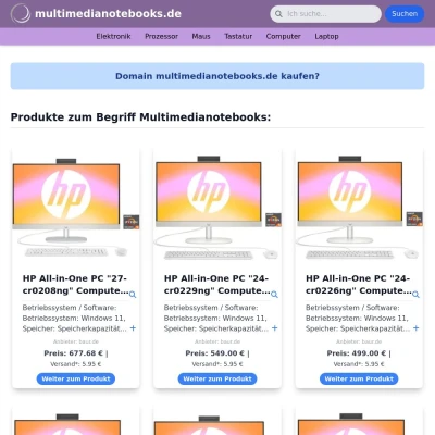 Screenshot multimedianotebooks.de