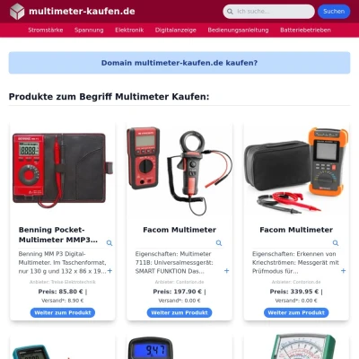 Screenshot multimeter-kaufen.de