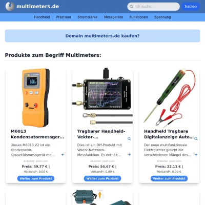 Screenshot multimeters.de