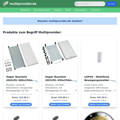 Screenshot multiprovider.de