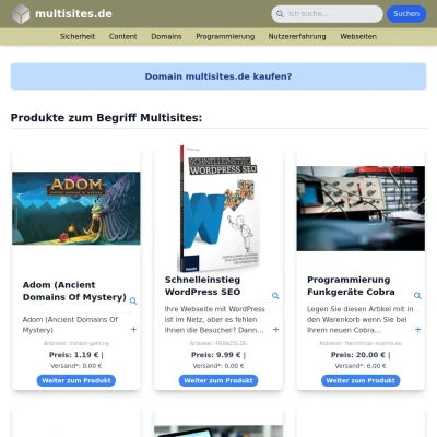 Screenshot multisites.de